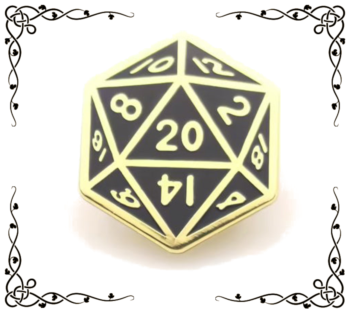 Natural 20 | D&D d20 Enamel Pin