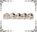 5mm Sterling Silver Plated Brass Stardust Nuggets — 8 inch, 47 beads