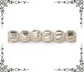 5mm Sterling Silver Plated Brass Stardust Rounds — 8 inch, 42 beads