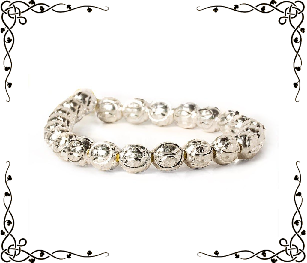 9x8mm Sterling Silver Plated Brass Circle Cut Ovals — 8 inch, 21 beads
