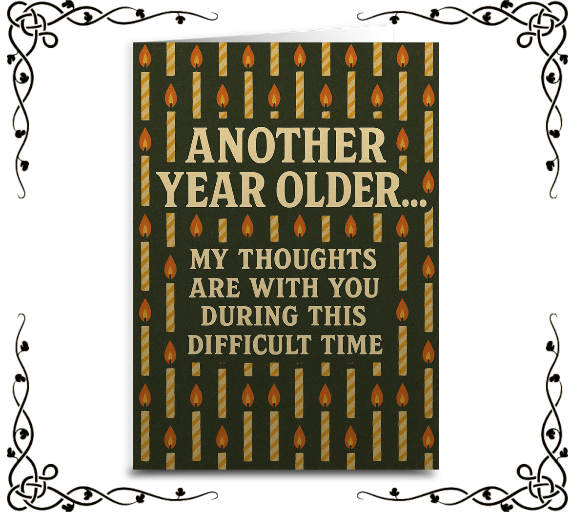 Another Year Older, My Thoughts Are With You — Greeting Card | The Original Underground