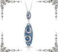 Atlantis Pendant | Belle Étoile Jewelry | Blue or Black Italian Enamel | Sterling Silver
