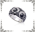 Atlantis Ring | Belle Étoile Jewelry | Blue or Black Italian Enamel | Sterling Silver