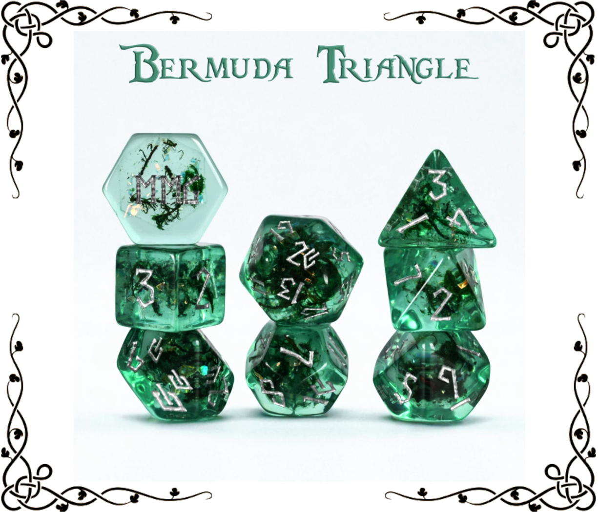 Bermuda Triangle Resin Dice Set | Misty Mountain Gaming