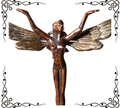 Bob Burkett Fairy Pendant - Sterling Silver & Bronze Art Jewelry