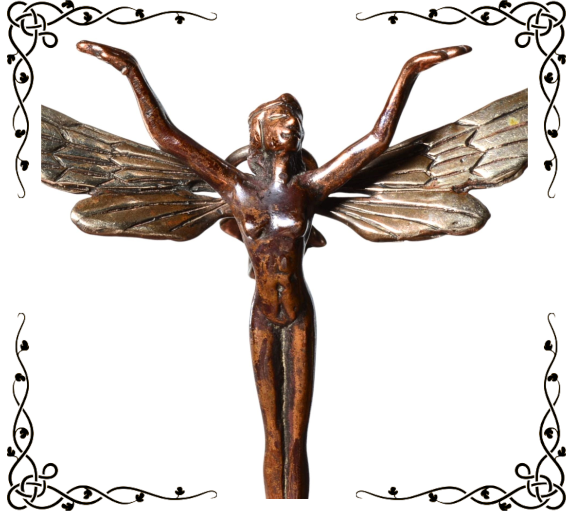 Bob Burkett Fairy Pendant - Sterling Silver & Bronze Art Jewelry