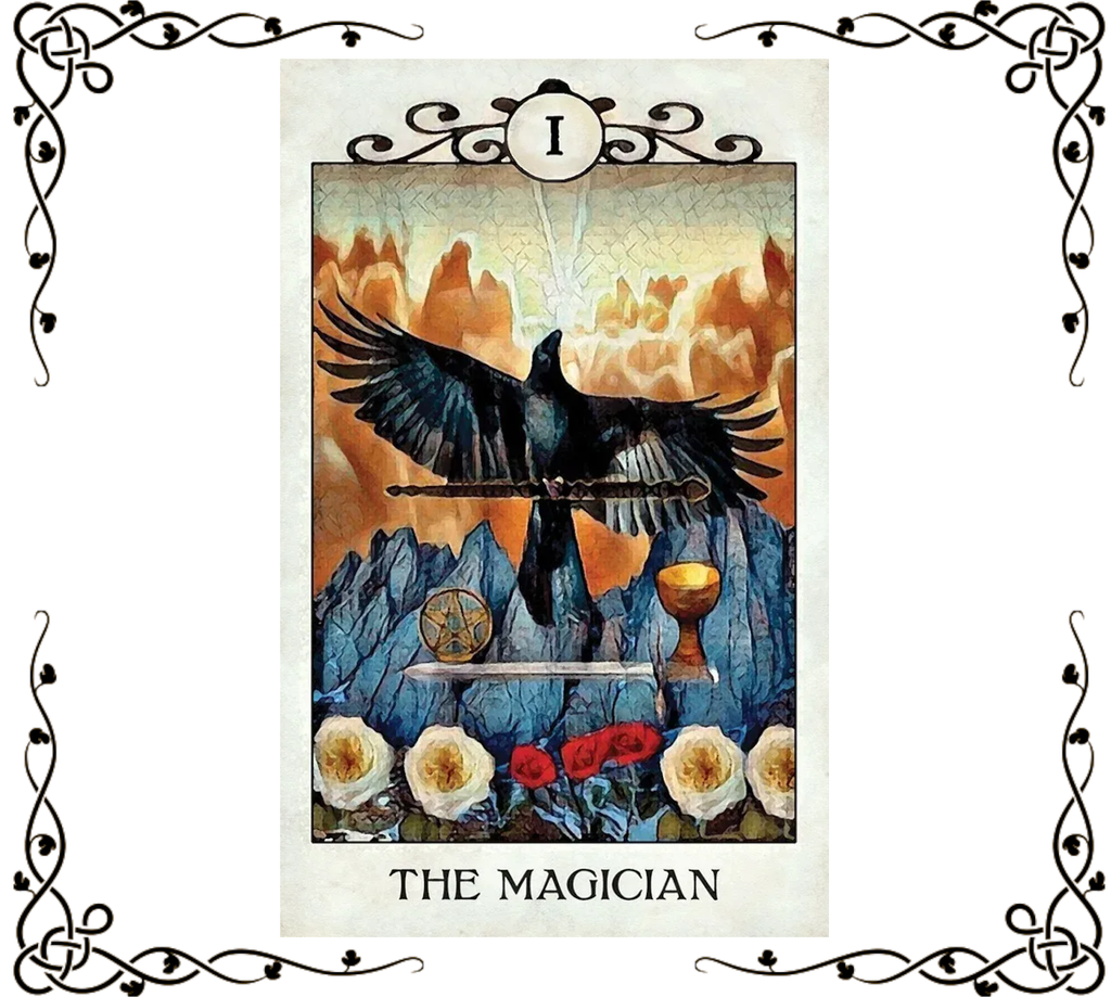 Crow Tarot Deck – 78 Rider-Waite Inspired Tarot Cards with Guidebook