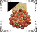 Carnelian Gemstone Runes — 25-Piece Set | Elder Futhark + Blank