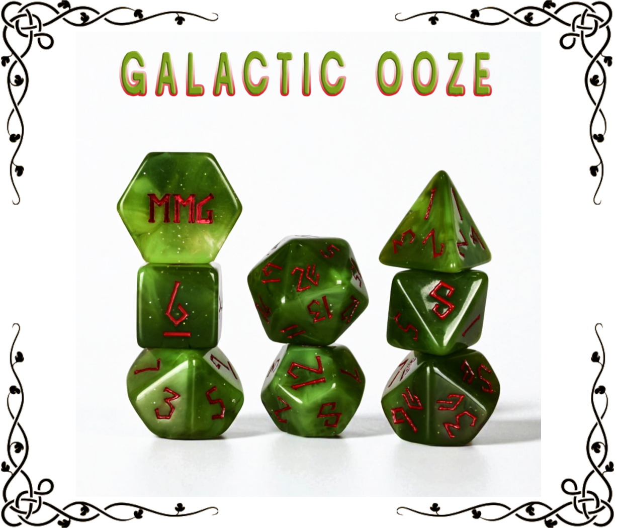 Galactic Ooze Resin Dice Set | Misty Mountain Gaming