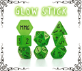 Glow Stick Resin Dice Set  | Misty Mountain Gaming