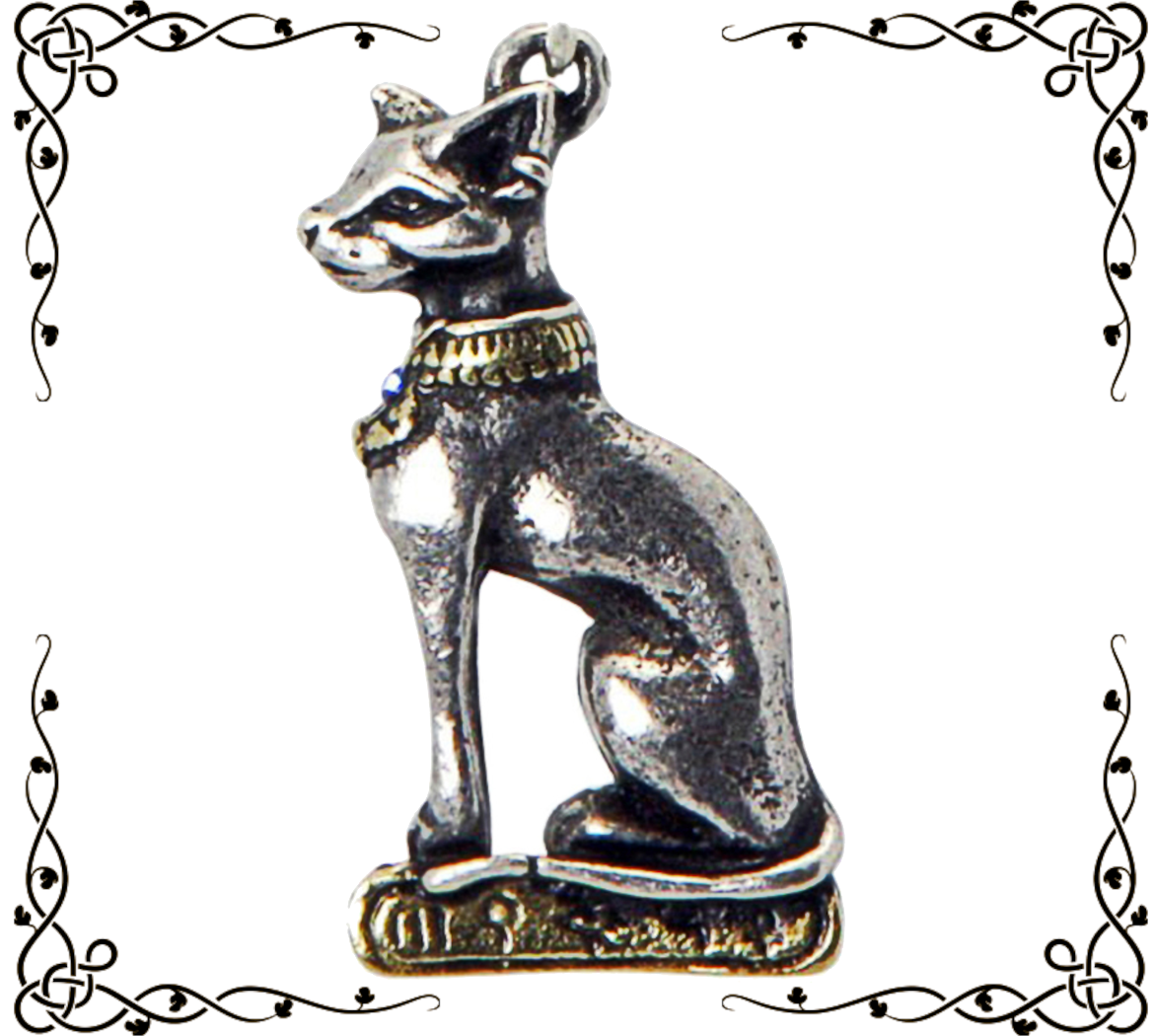 Jewels of Atum Ra | Bast Amulet for Love & Happiness | Necklace