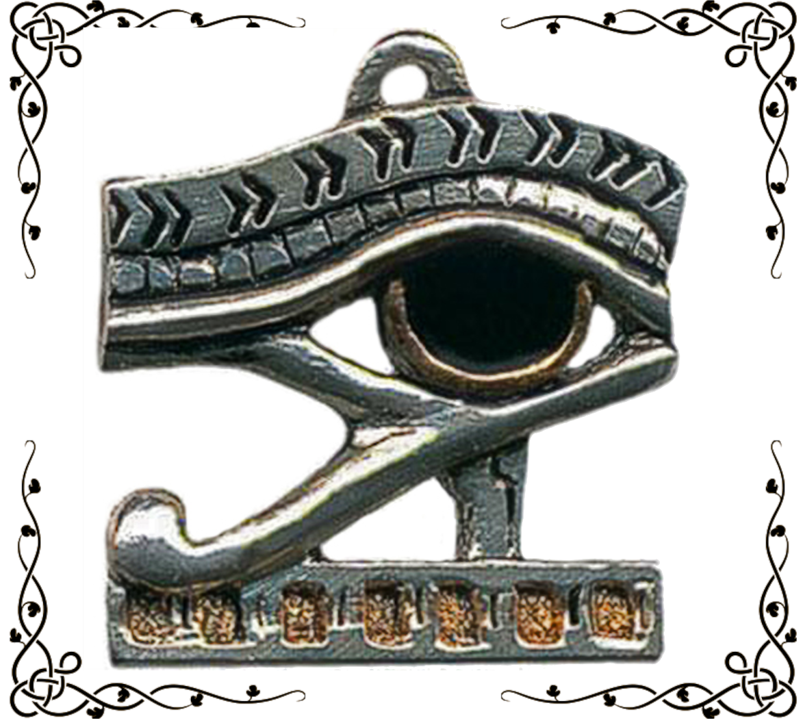 Jewels of Atum Ra | Eye of Horus Amulet for Health, Strength, & Protection | Necklace