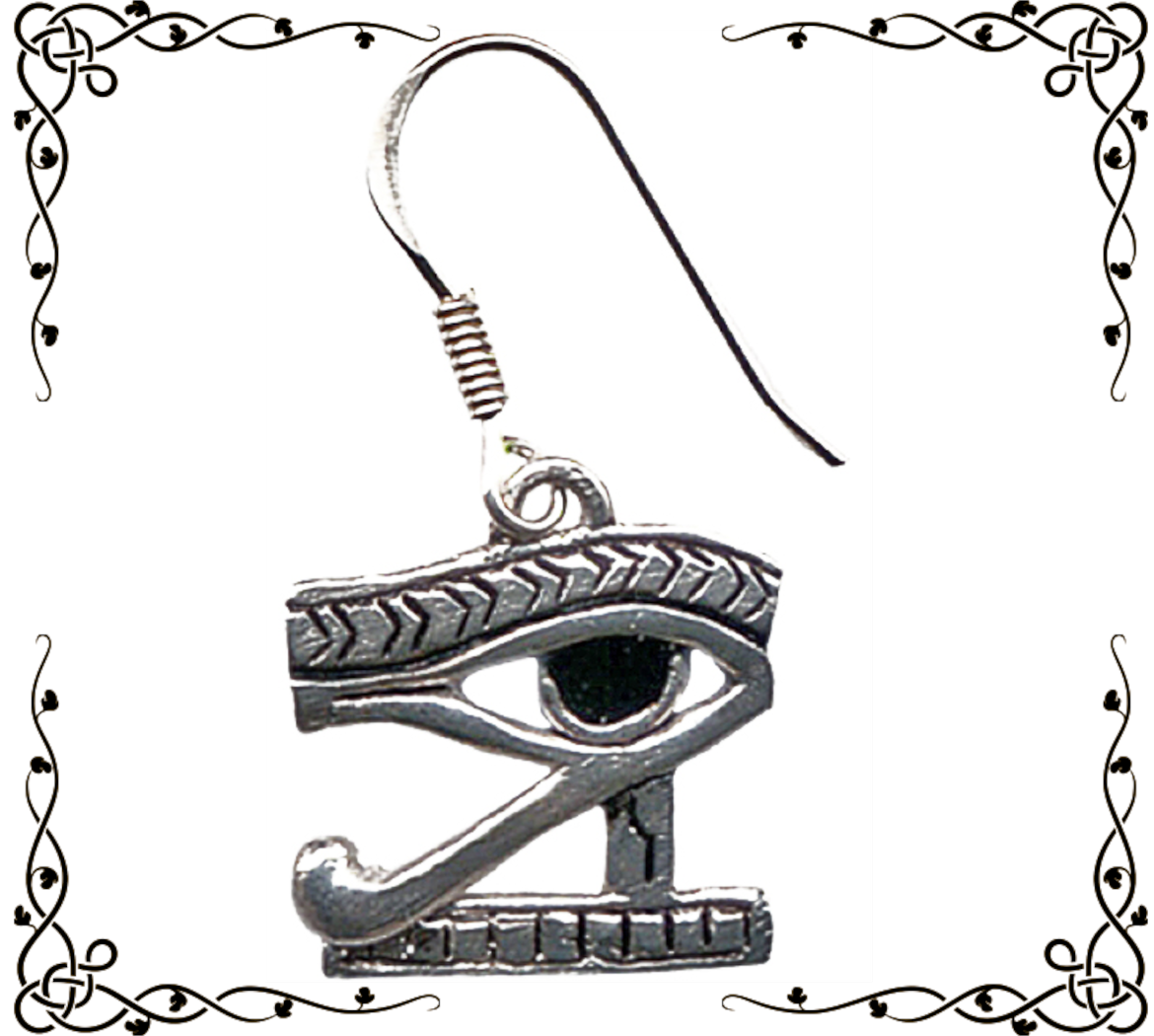 Jewels of Atum Ra | Eye of Horus for Health, Strength, & Protection | Earrings