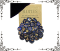 Lapis Lazuli Gemstone Runes — 25-Piece Set | Elder Futhark + Blank