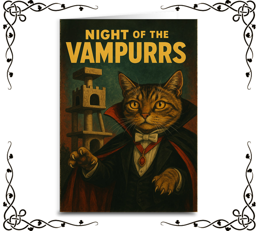 Night of the Vampurrs — Greeting Card | The Original Underground