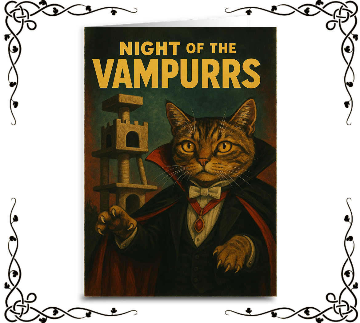 Night of the Vampurrs — Greeting Card | The Original Underground