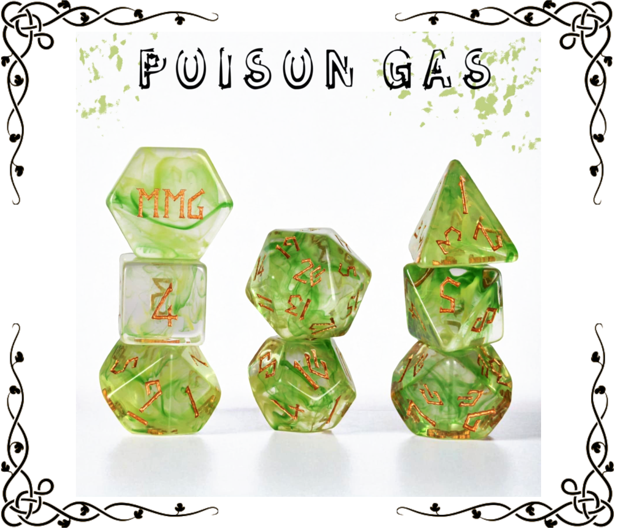 Poison Gas Resin Dice Set  | Misty Mountain Gaming