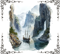 Viking Ships Fabric Panel 22