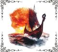 Viking Ships Fabric Panel 25