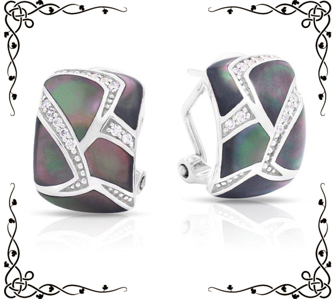Sirena Collection Black Earrings