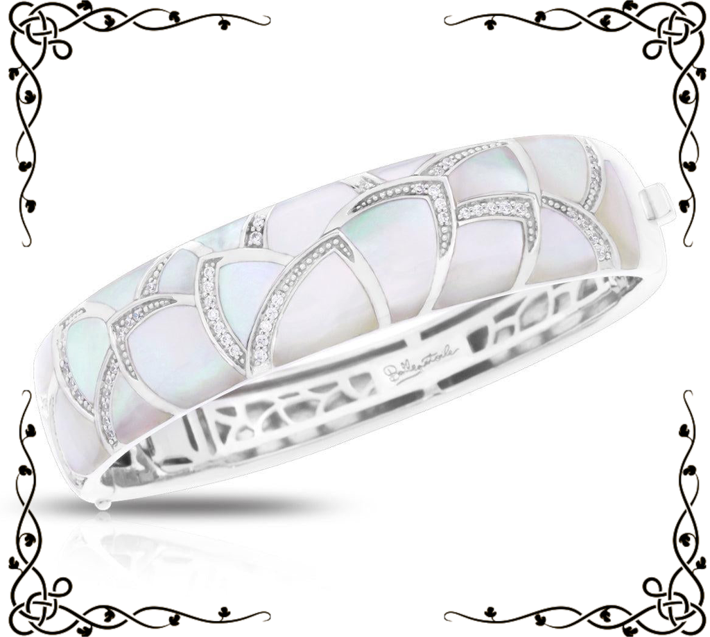 Sirena Collection White Bangle