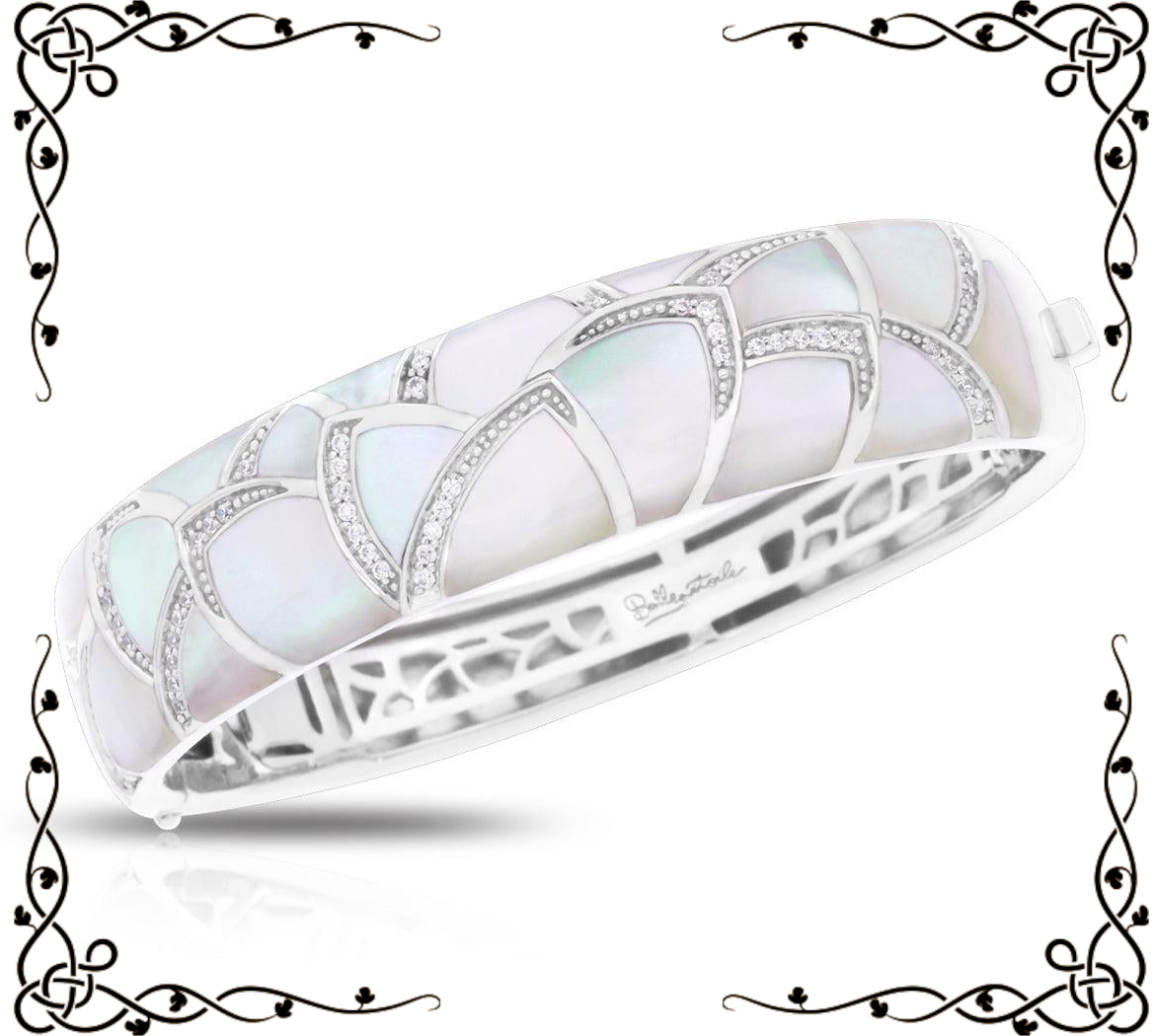 Sirena Collection White Bangle