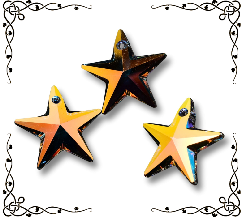 Swarovski Star Pendants Back