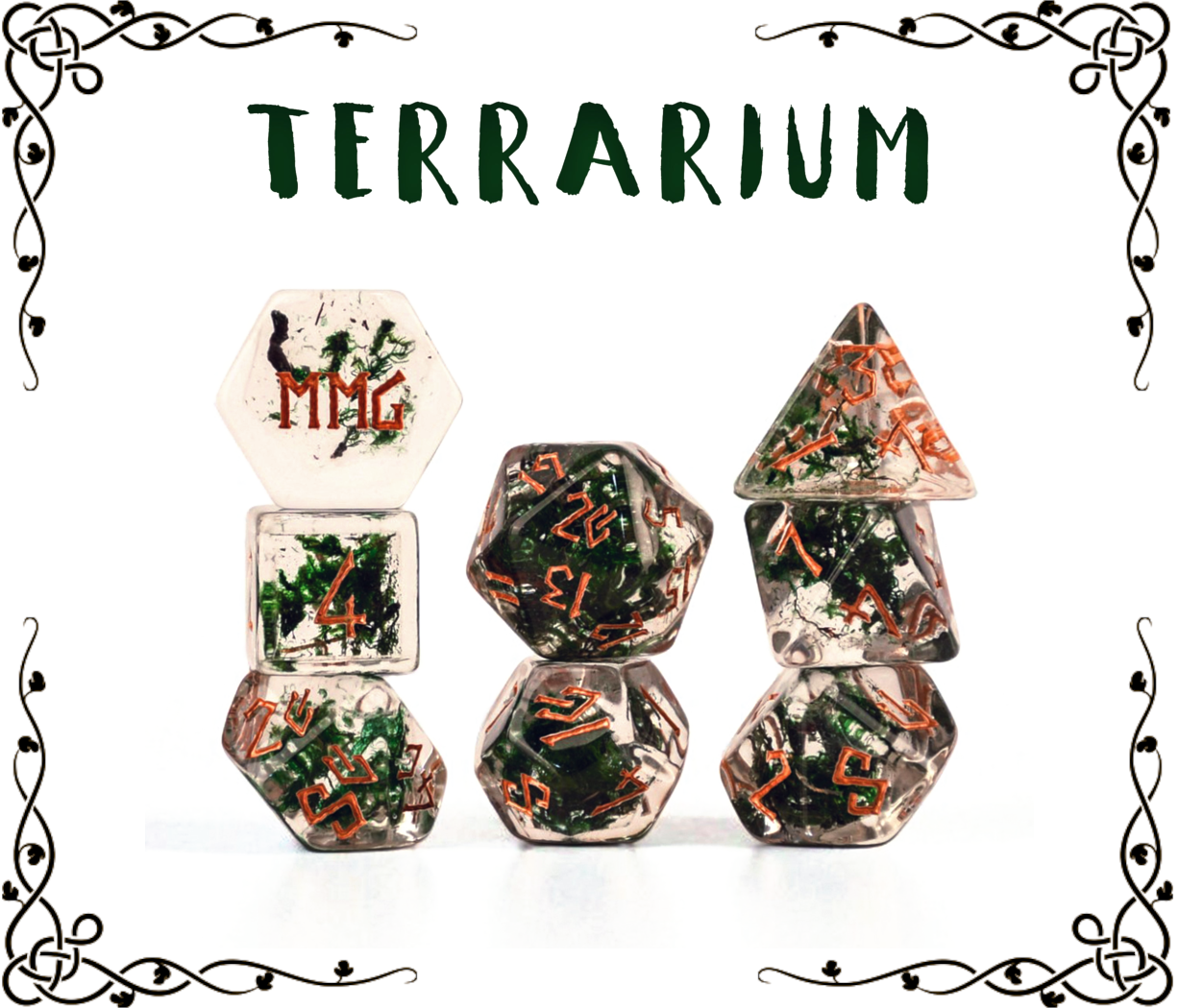 Terrarium Resin Dice Set | Misty Mountain Gaming