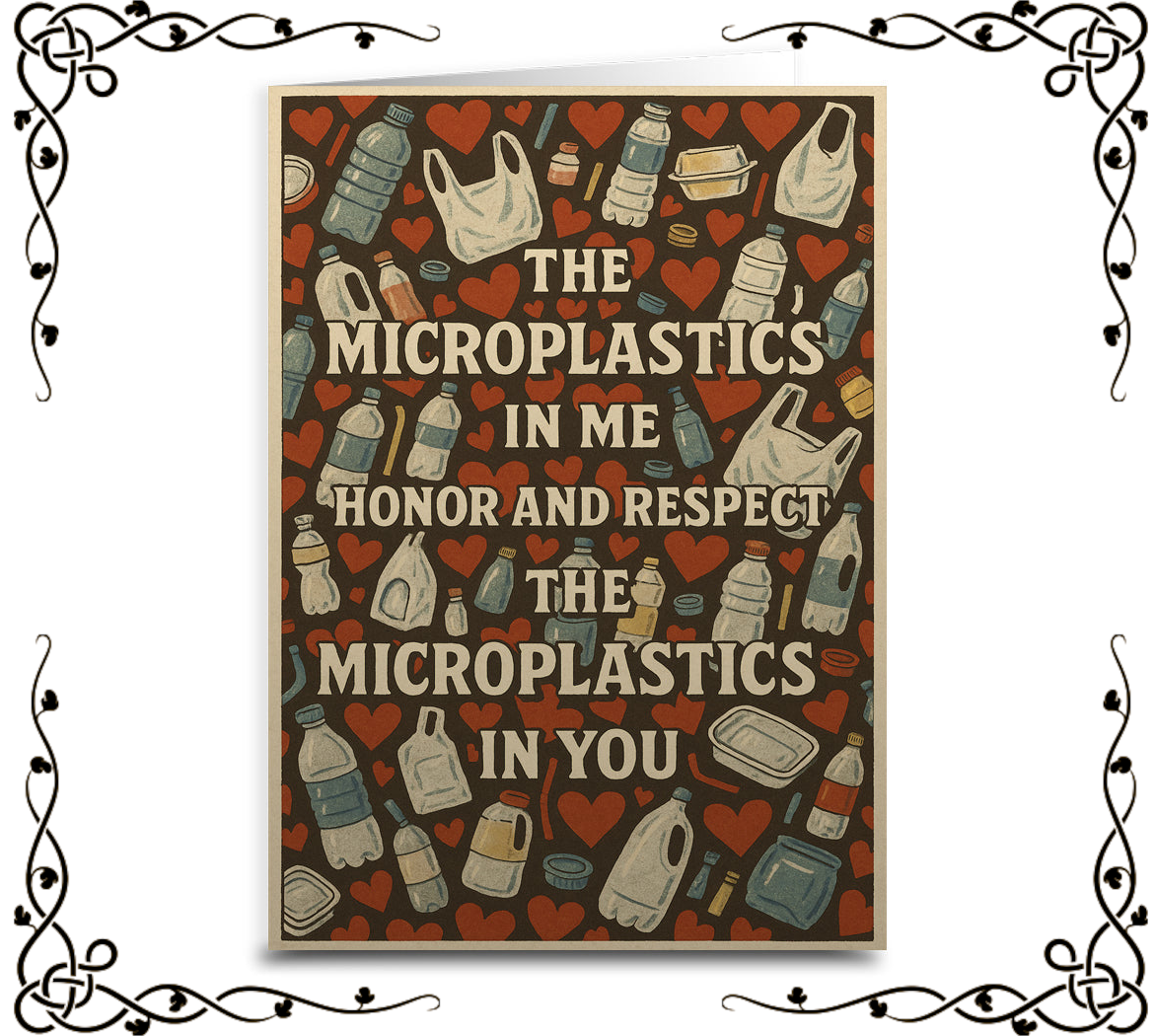 The Microplastics in Me Honor and Respect the Microplastics in You — Greeting Card | The Original Underground