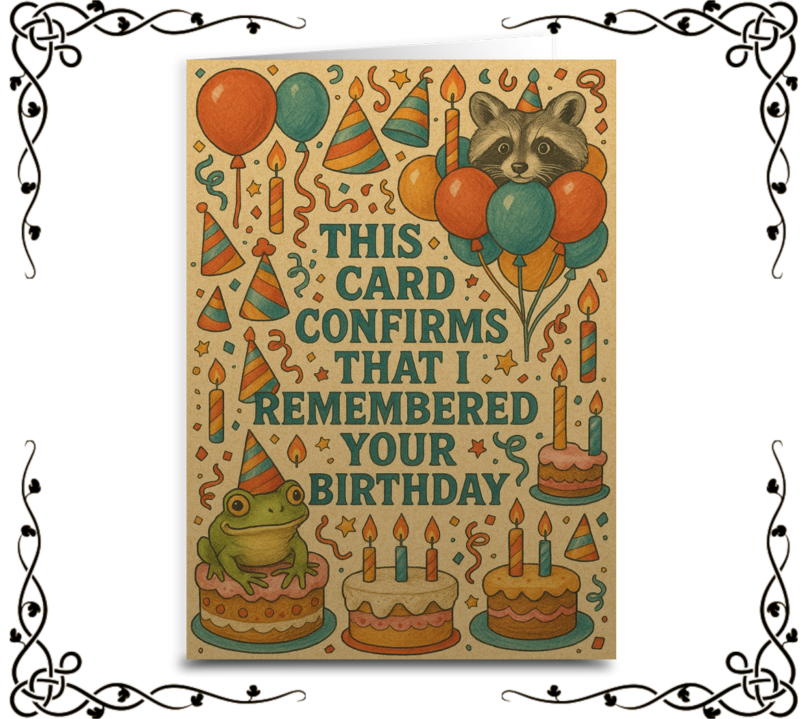 This Card Confirms I Remembered Your Birthday — Greeting Card | The Original Underground