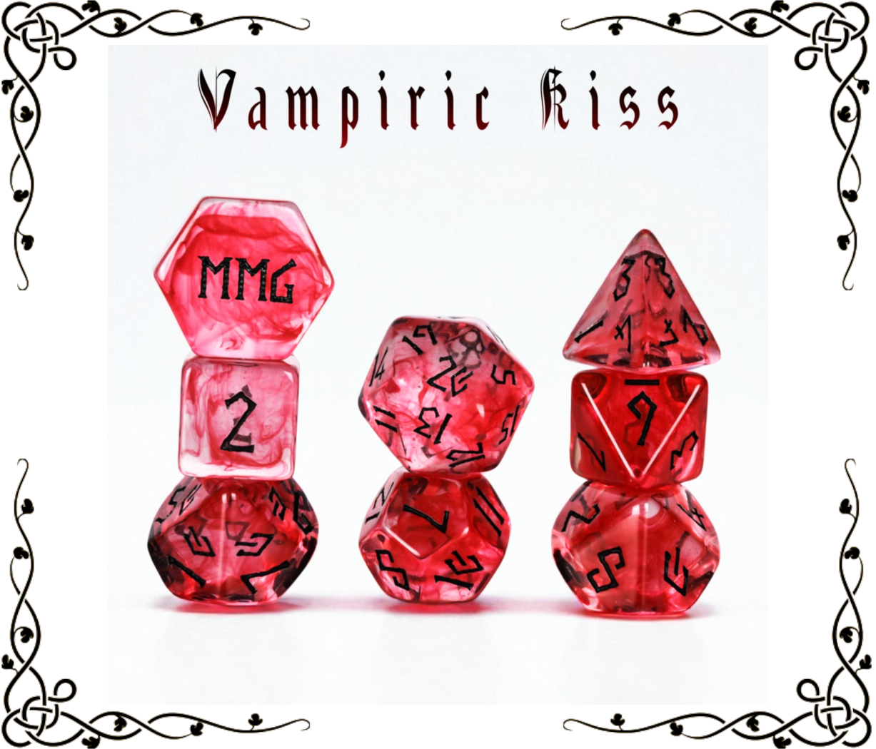 Vampiric Kiss Resin Dice Set | Misty Mountain Gaming