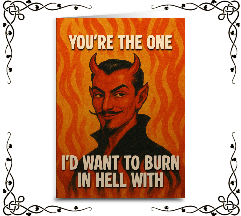 You're the One I'd Want to Burn in Hell With — Greeting Card | The Original Underground