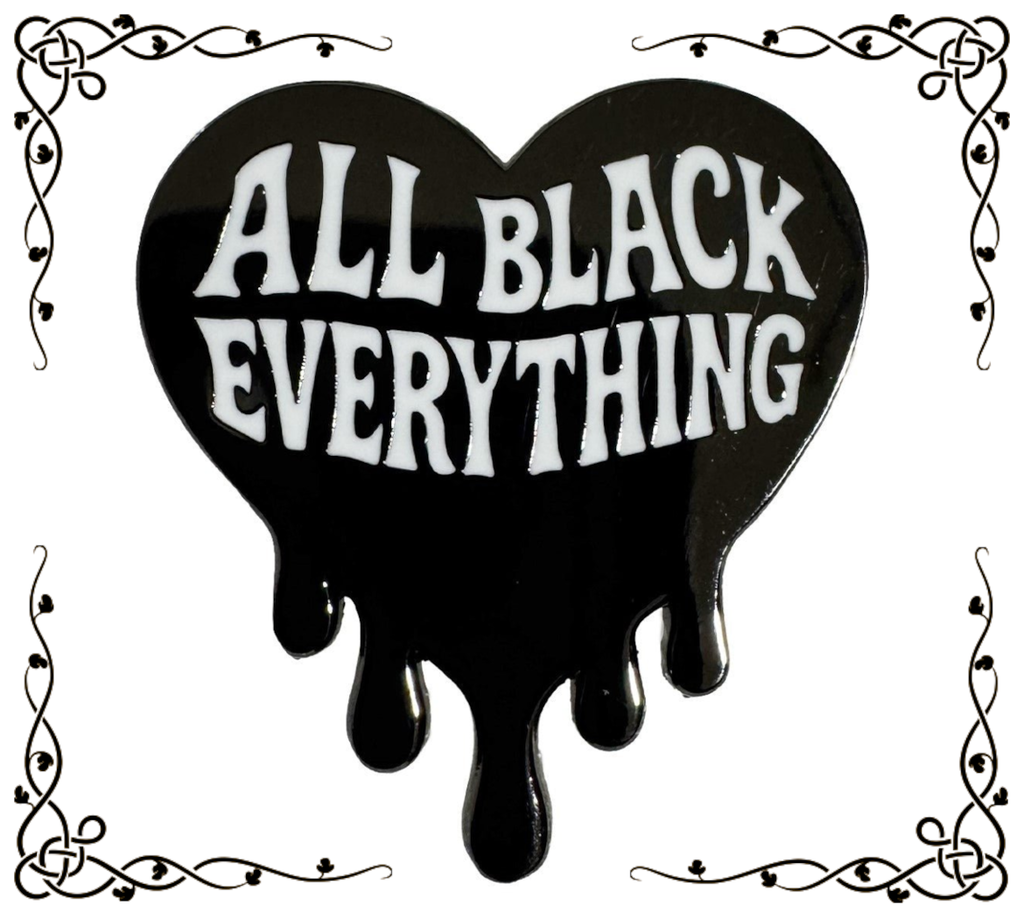 All Black Everything | Black Heart Enamel Pin
