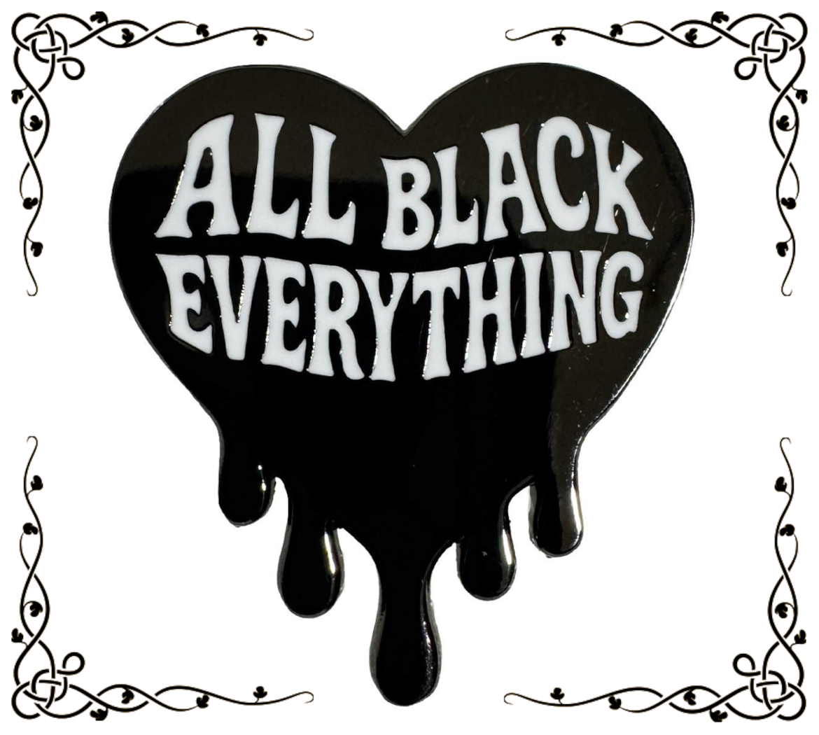 All Black Everything | Black Heart Enamel Pin