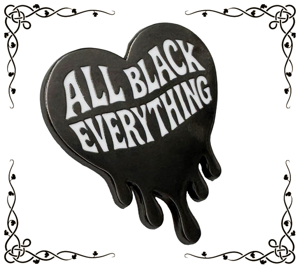 All Black Everything | Black Heart Enamel Pin