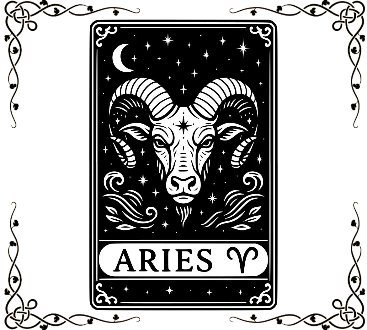 Zodiac Cards Fabric Panel 5 | Aries