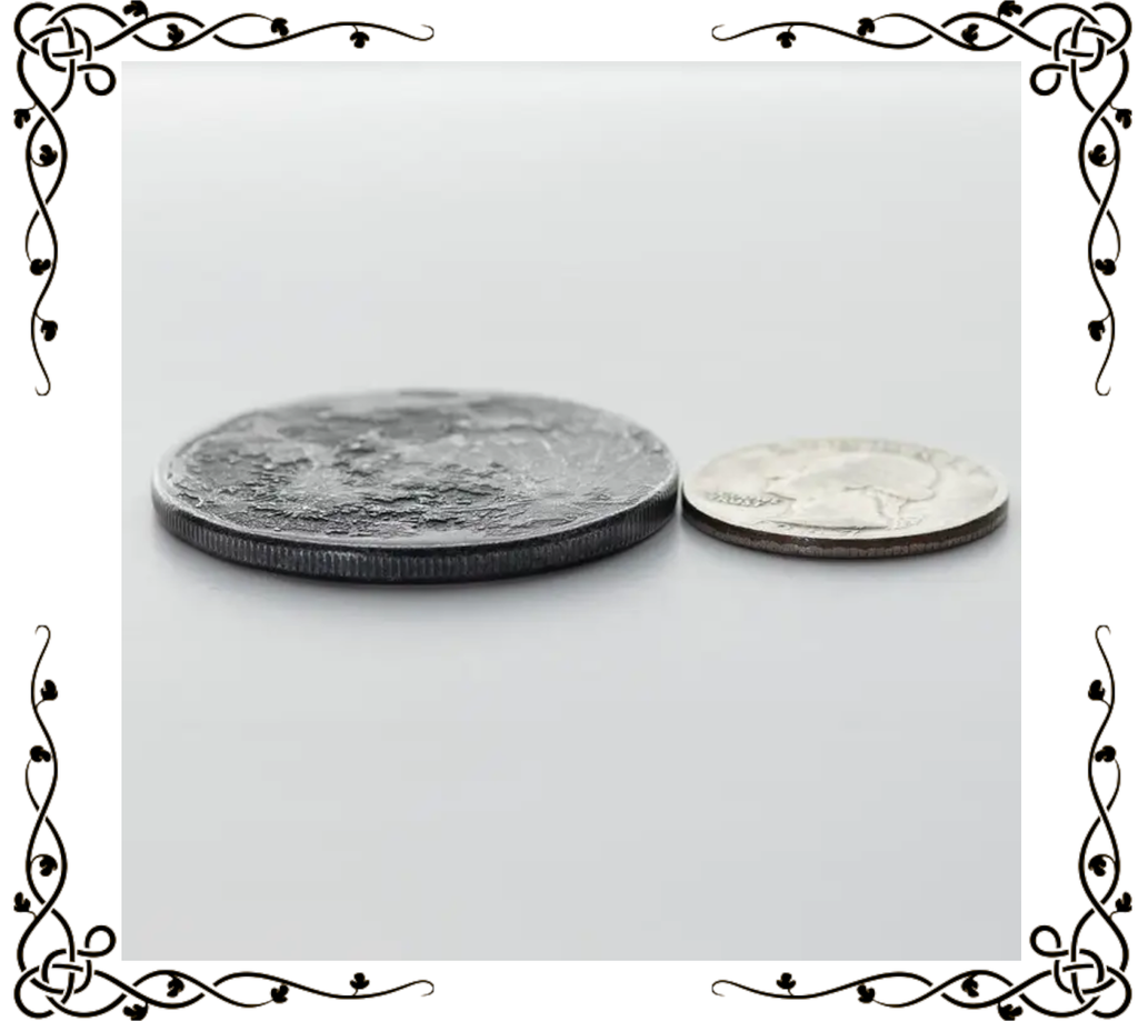 Near / Far Super New Moon Coin Thickness