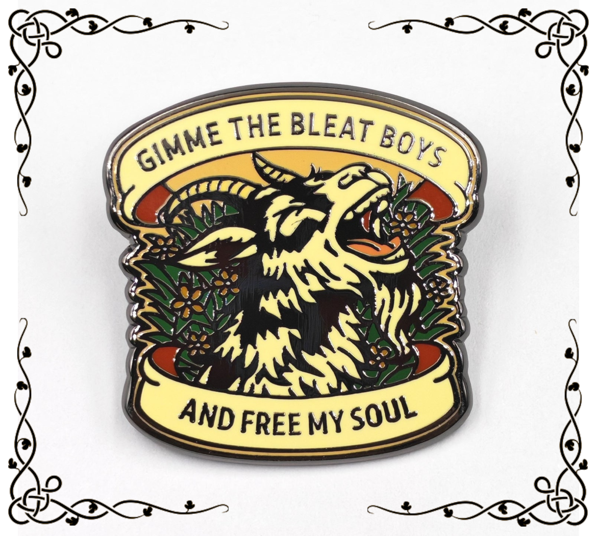 Gimme the Bleat Boys and Free My Soul Enamel Pin