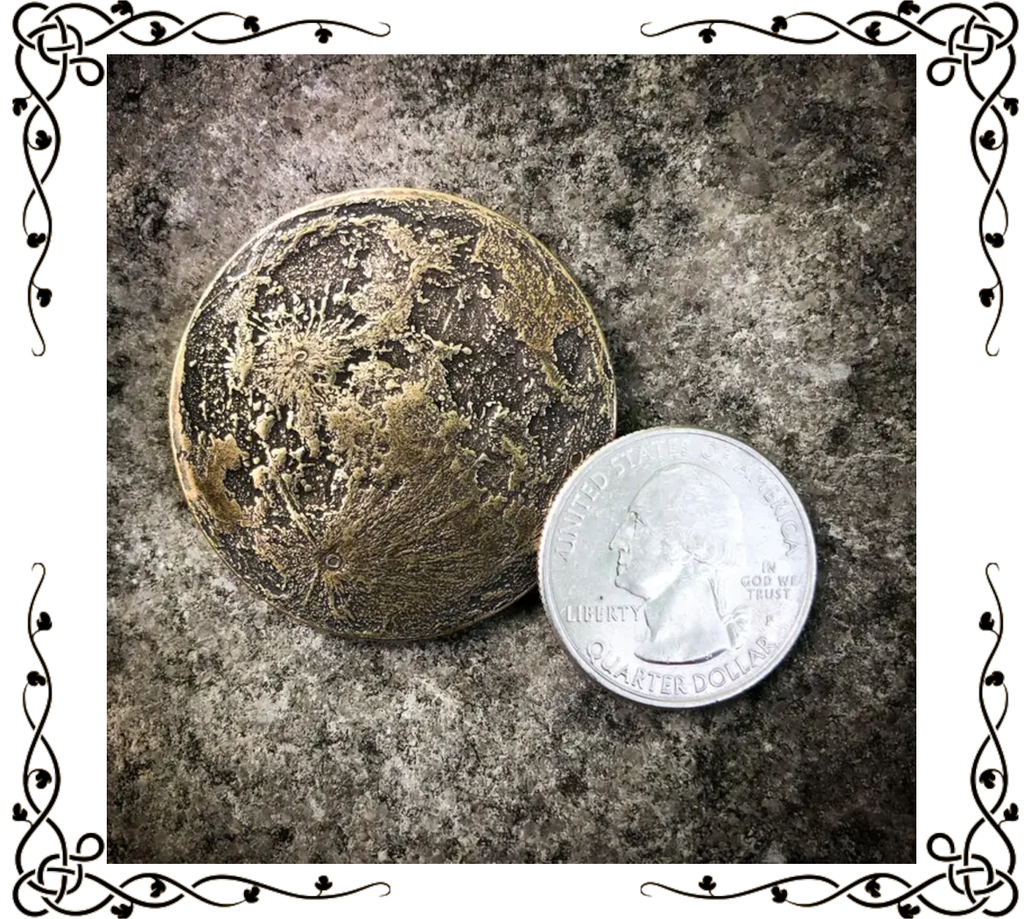 Oracle Decision Coin | Near / Far Super Harvest Moon | Solid Brass