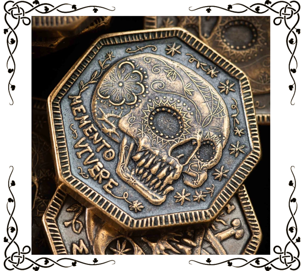 Memento Mori / Memento Vivere | Coin of Life and Death | Solid Bronze