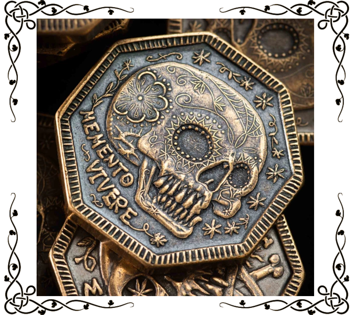 Memento Mori / Memento Vivere | Coin of Life and Death | Solid Bronze