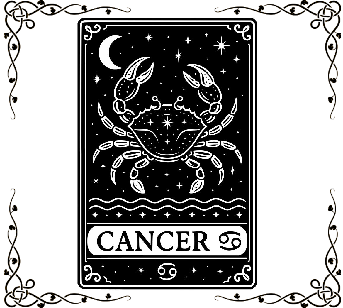 Zodiac Cards Fabric Panel 6 | Cancer
