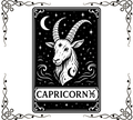 Zodiac Cards Fabric Panel 7 | Capricorn