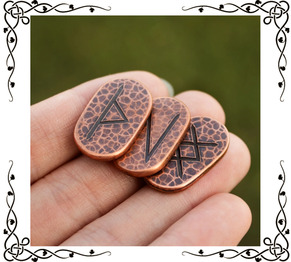 Pure Copper Elder Futhark Runes Set
