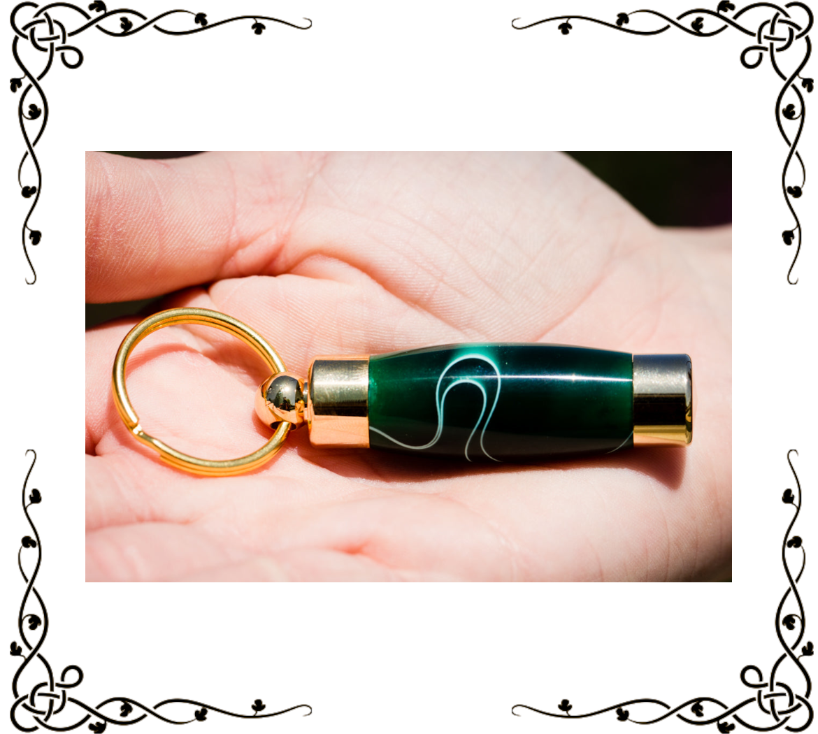 Emerald Acrylic Reliquary for Cremation Ash, Hair or Other Treasure