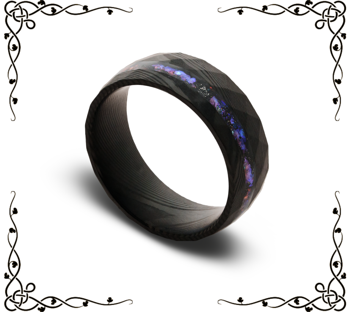 Enigma | Men's Ring | Black Damascus Steel | VG Rings
