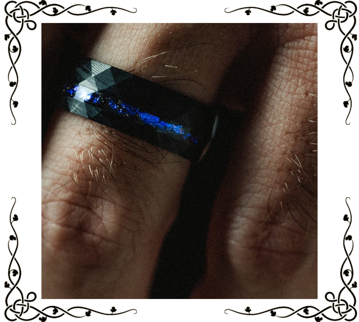 Enigma | Men's Ring | Black Damascus Steel | VG Rings