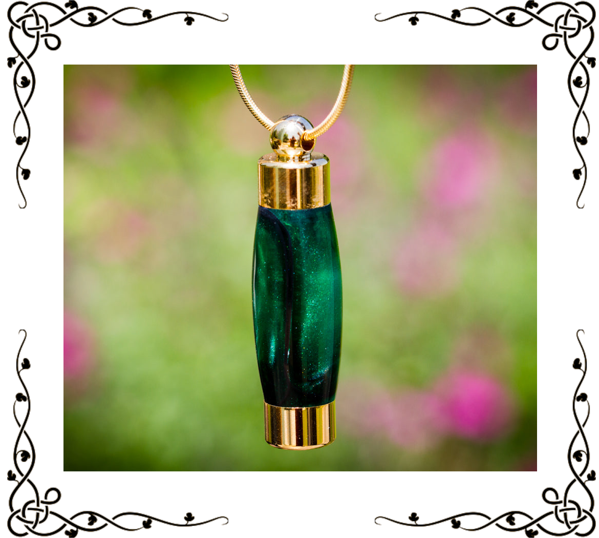 Forest Acrylic Keepsake Urn For Cremation Ash or Hair