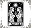 Zodiac Cards Fabric Panel 8 | Gemini