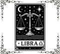 Zodiac Cards Fabric Panel 10 | Libra